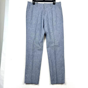 J Crew Mens 31x30 Ludlow Slim Blue Somelos Portugal Linen Blend Pants Suit